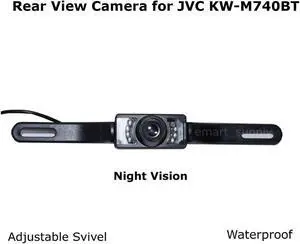 New Rear View Camera Backup License Plate Night for JVC KW-M740BT KWM740BT