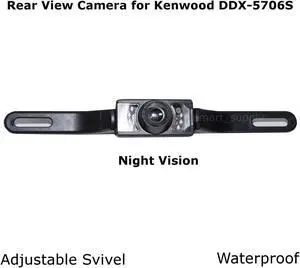 Rear View Camera Backup License Plate Night for Kenwood DDX-5706S DDX5706S