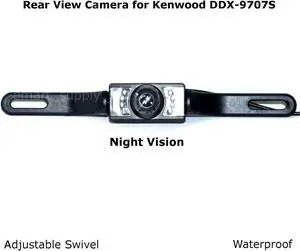 Rear View Camera Backup License Plate Night for Kenwood DDX-9707S DDX9707S