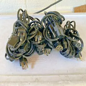 10 Count 6 Feet 3-Prong Computer Power Cord Universal PC Cable Standard Wire
