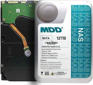 MDD 12TB 7200RPM 256MB Cache SATA 6.0Gb/s 3.5" Internal NAS Hard Drive - 3 YEAR