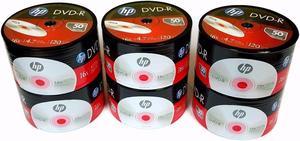 300+300 HP Blank 16X DVD-R DVDR Logo Branded 4.7GB Media Disc+Paper Sleeves FAST