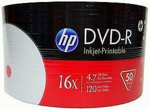 600 HP Blank 16x DVD-R DVD White Inkjet Printable 4.7GB Recordable Disc 12x50pk