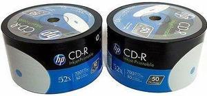 600 HP CD-R CDR White Inkjet Hub Printable Disc 700MB 80 Min Blank 12X50 DISC
