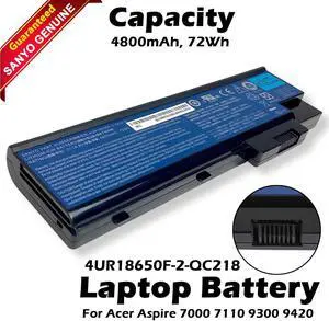 Acer Aspire 7000 7110 9300 9420 8-Cell Li-Ion 4800mAh 11.1V Battery BT.00803.018