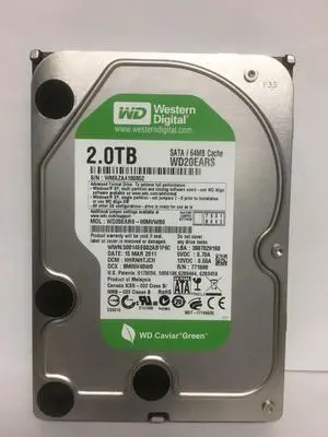 Western Digital Caviar Green 3.5" 2TB 64M 3Gbps SATA Desktop Hard Drive WD20EARS