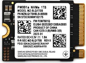 Samsung PM991a 1TB 2230 M.2 NVMe PCIe Gen 3x4 SSD Solid State MZ9LQ1T0HBLB - OEM