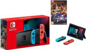 Nintendo Switch Neon Joy Cons 32GB V2 Gaming Console + Sonic Forces!