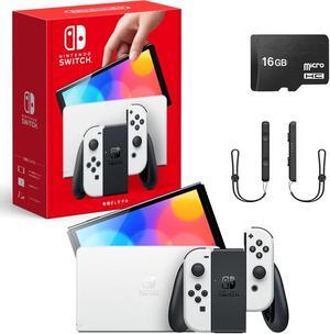 Nintendo Switch OLED White Console 64GB + FREE 16GB MicroSD