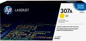 HP 307A Yellow Original LaserJet Toner Cartridge, ~7,300 pages, CE742A