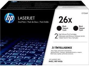 HP 26X 2-pack High Yield Black Original LaserJet Toner Cartridges, Per - OEM