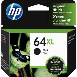 HP 64XL High Yield Black Original Ink Cartridge, ~600 pages, N9J92AN#140