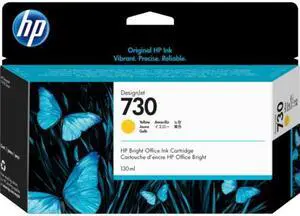HP 730 130-ml Yellow DesignJet Ink Cartridge, P2V64A