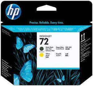 HP 72 Matte Black and Yellow DesignJet Printhead, C9384A