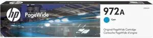 HP 972A Cyan Original PageWide Cartridge, ~3,000 pages, L0R86AN