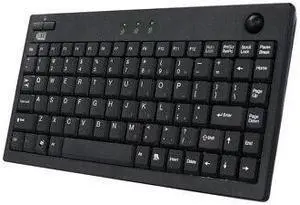 Adesso AKB-310UB 89-Key Mini Trackball Keyboard USB with Built-in Optical