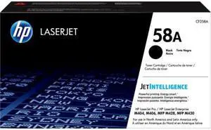HP 58A Black Original LaserJet Toner Cartridge, ~3,000 pages, CF258A