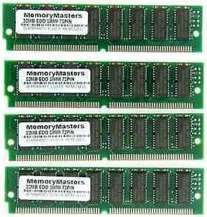 128 MB MEG 4x 32MB EDO SIMM 72 pin 60 ns 60NS NON-PARITY Memory RAM 72PIN