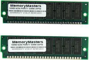 32MB 2X16MB FPM NON-PARITY 60NS SIMM 30-PIN 5V 16X8 TESTED