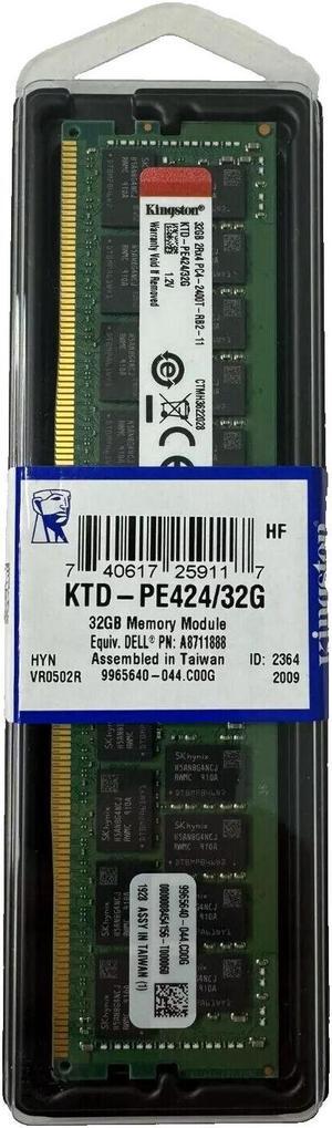 Kingston Technology KTD-PE424/32G 32GB ECC Reg DDR4 Module 2400MHZ for servers