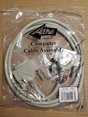 AIM Computer Cable 30-9506MM D-25M To D-25M 25 Cond 6 FT Feet Male To Male