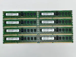 (NOT FOR HOME PC!) Micron 32GB Lot of 8x 4GB 1Rx4 PC3L-10600R ECC RDIMM DDR3 1333MHz RAM Memory