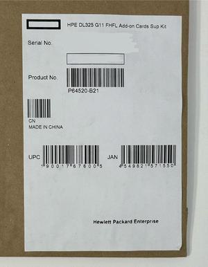 HPE ProLiant DL325 Gen11 FHFL Add-on Cards Support Kit P64520-B21
