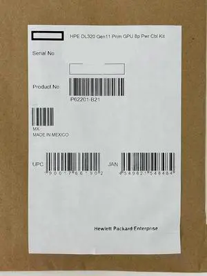 HPE ProLiant DL320 Gen11 Primary GPU 8p Power Cable Kit P62201-B21 A16 1x cable