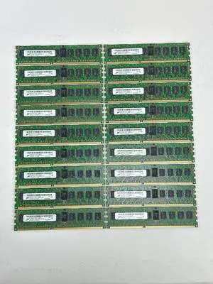 (NOT FOR HOME PC!) Micron 72GB Lot of 18x 4GB 1Rx4 PC3L-10600R ECC RDIMM DDR3 1333 MHz RAM Memory