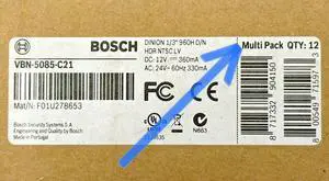 LOT of 12 Bosch VBN-5085-C21 AN 5000 960H Analog Indoor WDR Box Camera No Lens