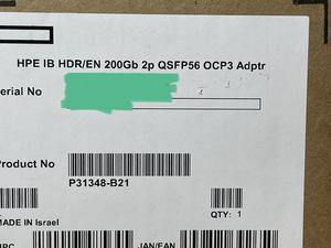 HPE 200Gb HDR QSFP56 2P OCP3 x16 Ethernet/InfiniBand Network Adapter NIC PCIe4