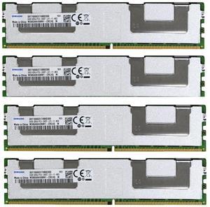 Lot of 4 Samsung M386A8K40BM1-CRC 256GB 4x64GB DDR4 PC4-2400T LRDIMM Server RAM