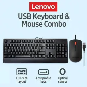 Lot of 10 Lenovo 00XH688 Traditional USB Keyboard 00PH133 USB Mouse SK-8827