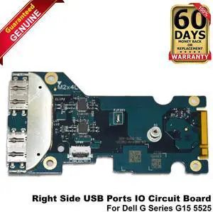 Dell G Series G15 5525 Right Side I/O USB-C USB-A Audio Jack Board 9D44M LS-L656
