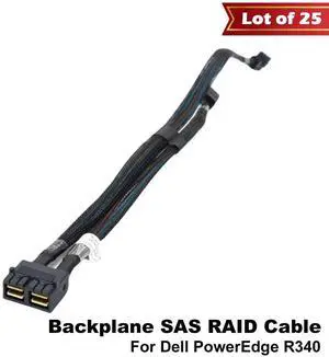 (NOT FOR HOME PC!) Lot of 25 Dell PowerEdge R340 8x2.5" 2xSFF-8087 to 2xSFF-8087 SAS Cable VXP83