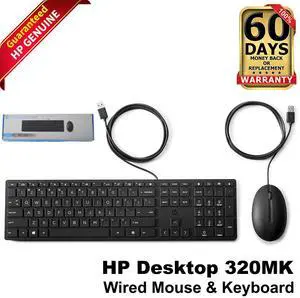 HP 320MK Wired Desktop Mouse and Keyboard Combo 9SR36AA#ABA