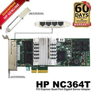 HP Intel NC364T 4-Ports 1GbE RJ-45 PCIe 1.0 Server Adapter 436431-001 435506-003
