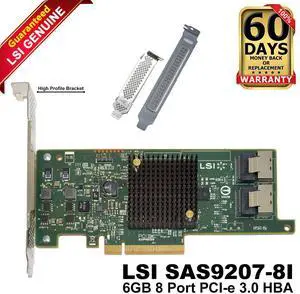 (NOT FOR HOME PC!) Dell 27NFF LSI 9207-8i 6Gbps SAS PCIe 3.0 HBA P20 IT Mode ZFS TrueNAS UNRAID