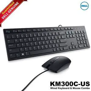 Dell KM300C Wired Keyboard & Mouse Combo USB US Layout 104 Keys
