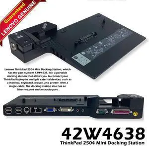 Genuine Lenovo ThinkPad 2504 Mini Docking Station R6X/T6X/Z6X-42W4638