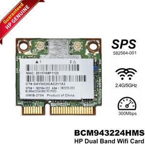 Lot x 5 HP BCM943224HMS Dual Band Wireless Half Mini PCI-e Wifi Card 582236-002
