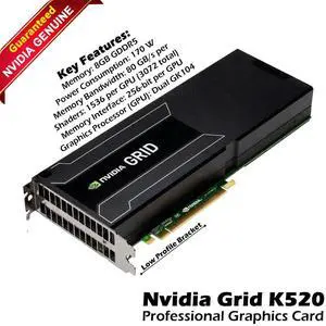 Nvidia GRID K520 8GB GDDR5 PCIe gen3 x16 Kepler GPU Graphics 900-12055-0010-000