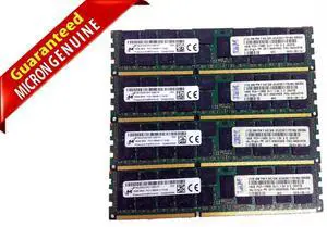 Lot of 4 Micron MT36JSF2G72PZ-1G6E1FF 4x16GB 2Rx4 PC3-12800R Server Memory