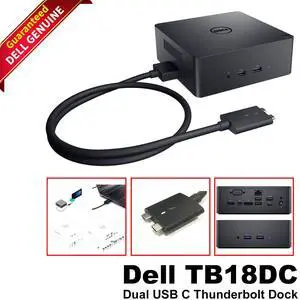 Genuine Dell Precision 7730 7530 USB-C Thunderbolt Docking Station TB18DC