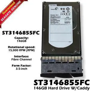 Seagate ST3146855FC Cheetah 15K.5 146Gb 15000RPM Fibre Channel 4Gbps 3.5" HDD