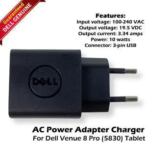 Lot x 5 Dell Venue 8 Pro 5830 Tablet AC Power Adapter Charger XT1X3 JXC49 0JXC49