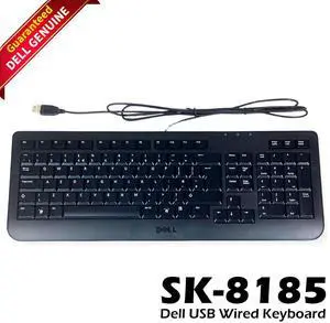 Dell SK-8185 US English 104-Keys Black USB Wired Slimline Desktop KeyboardY526K