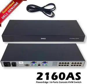 Genuine Dell PowerEdge 2160AS 16 Ports PS/2-USB KVM Console Switch D785J RP163