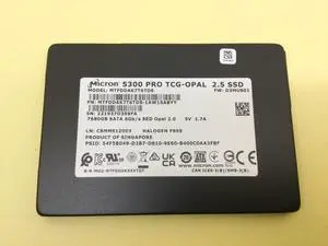 Micron 5300 PRO 7.68TB SATA 6Gb/s 2.5" TLC 7680GB SSD MTFDDAK7T6TDS