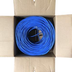 Cat6 1000Ft Bare Copper Cable 23AWG UTP Solid Ethernet Network Bulk Cable, Blue